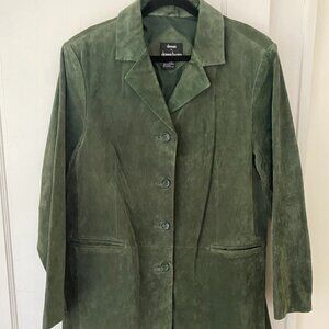 Dennis Basso Emerald Green Suede Jacket